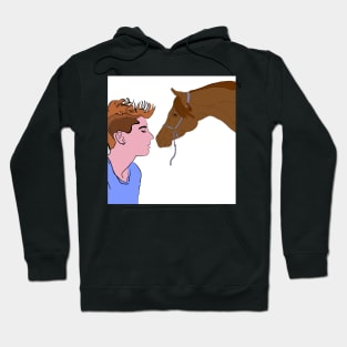 Horse man mediating animal Hoodie